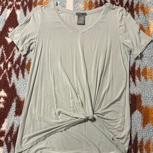 Matty M Women's green/blue Knot-Front Tee